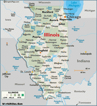 Illinois State drug alcohol testing and screening coverage area.