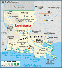 Louisiana State drug alcohol testing and screening coverage area.
