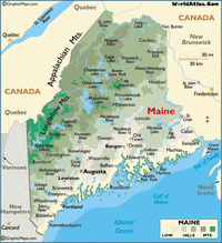 Maine State drug alcohol testing and screening coverage area.