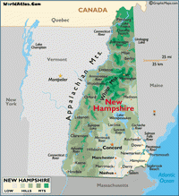 New Hampshire State drug alcohol testing and screening coverage area.