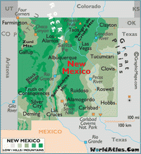 New Mexico State drug alcohol testing and screening coverage area.