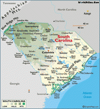 South Carolina State drug alcohol testing and screening coverage area.